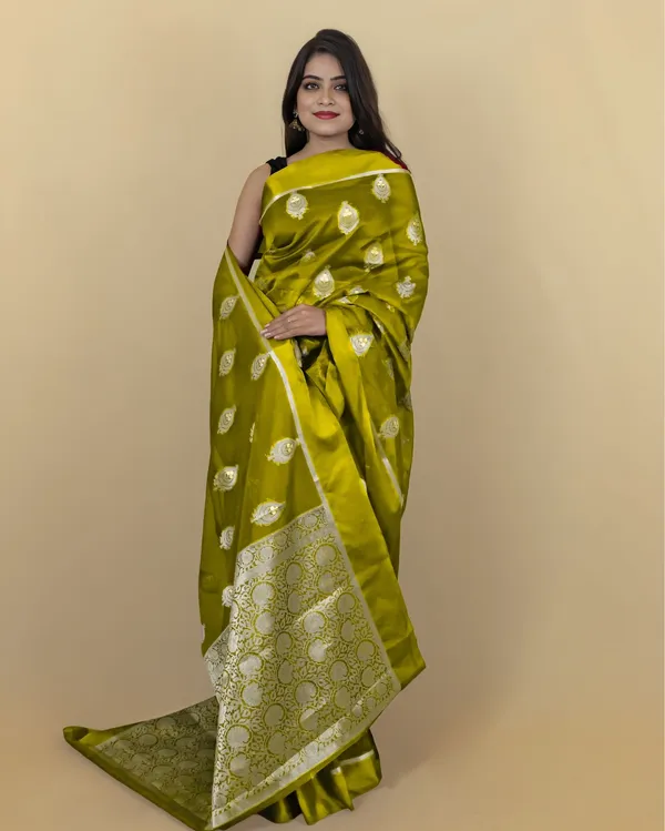 Pista_Green_Banarasi_Brocade_Organza_Silk_Saree