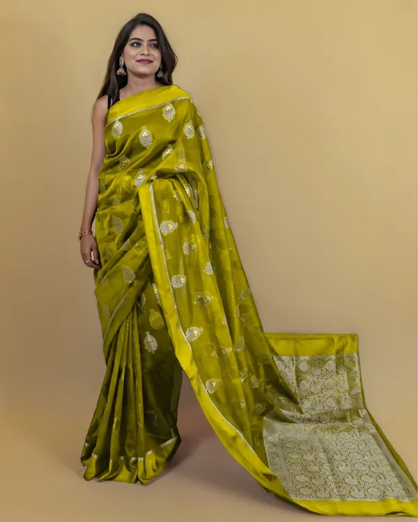 Pista_Green_Banarasi_Brocade_Organza_Silk_Saree