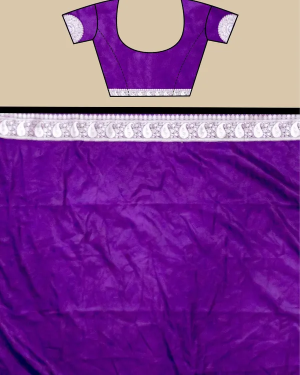 Purple_Banarasi_Brocade_Raw_Mango_Silk_Saree