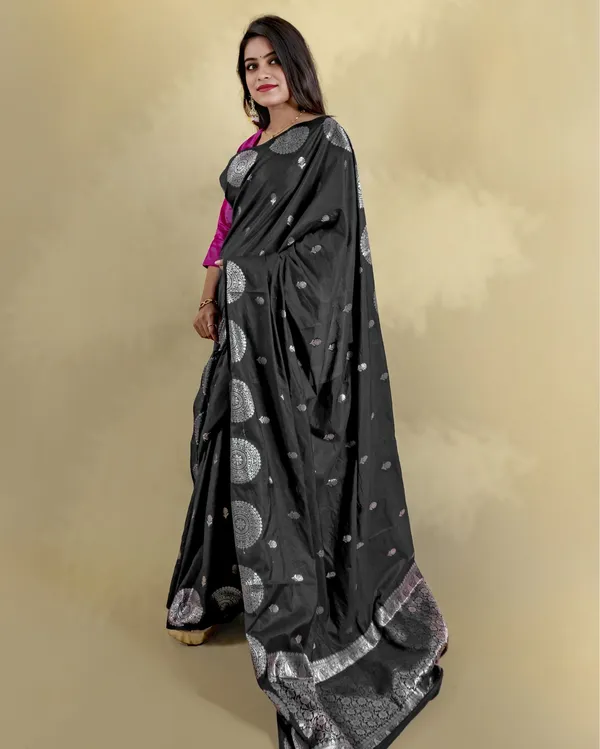 Purple_Banarasi_Brocade_Raw_Mango_Silk_Saree