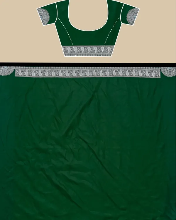 Green_Banarasi_Brocade_Raw_Mango_Silk_Saree