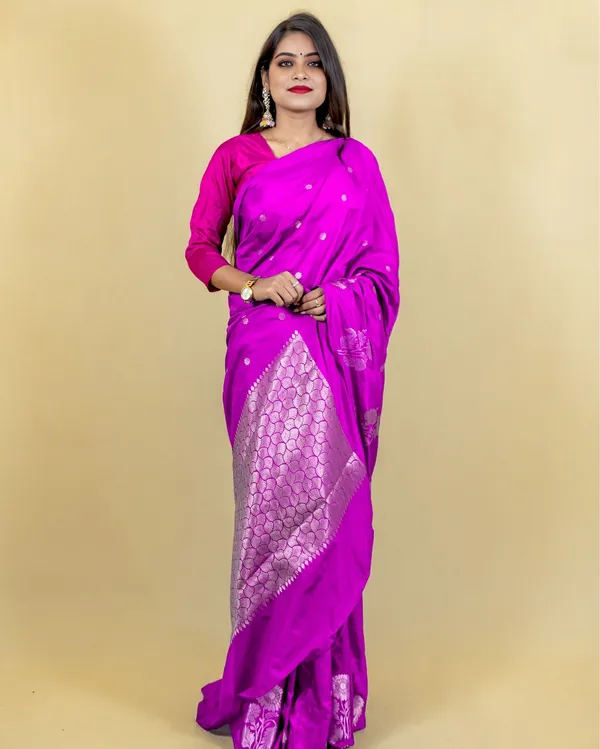 Pinkish_Purple_Banarasi_Brocade_Raw_Mango_Silk_Saree