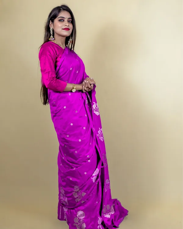 Pinkish_Purple_Banarasi_Brocade_Raw_Mango_Silk_Saree