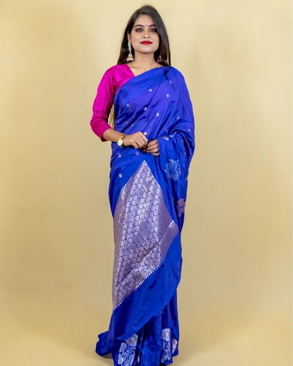 Violet_Banarasi_Brocade_Raw_Mango_Silk_Saree