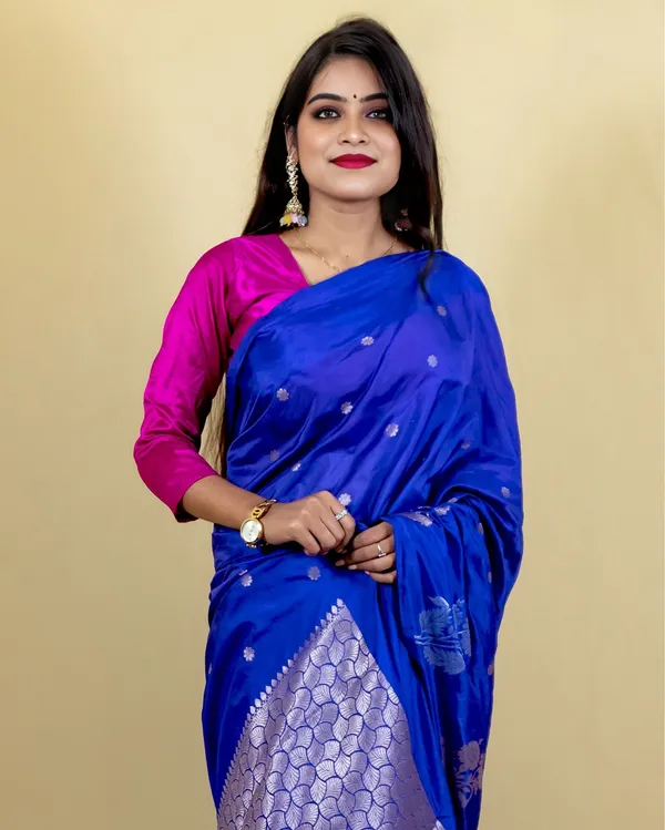 Violet_Banarasi_Brocade_Raw_Mango_Silk_Saree