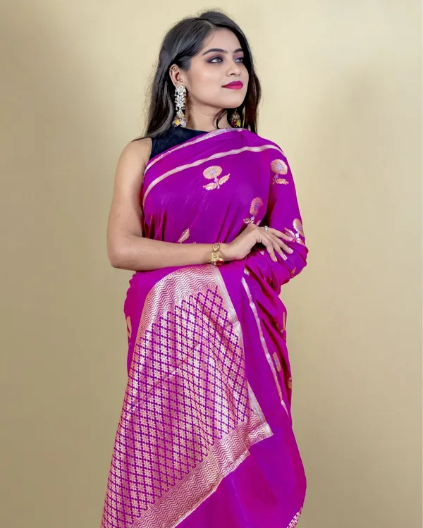 Lilac_Purple_Banarasi_Brocade_Raw_Mango_Silk_Saree