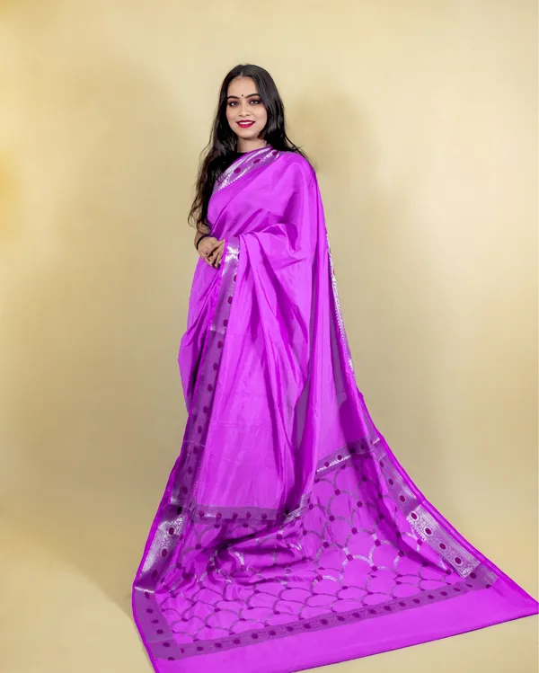 Orchid_Purple_Banarasi_Brocade_Raw_Mango_Silk_Saree