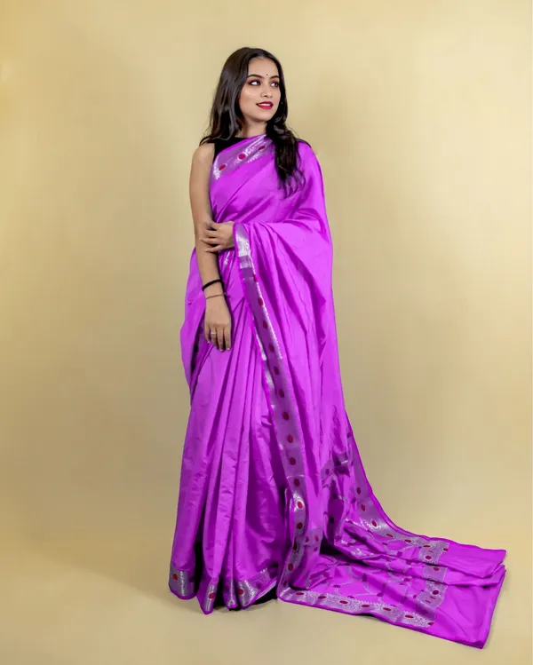 Orchid_Purple_Banarasi_Brocade_Raw_Mango_Silk_Saree