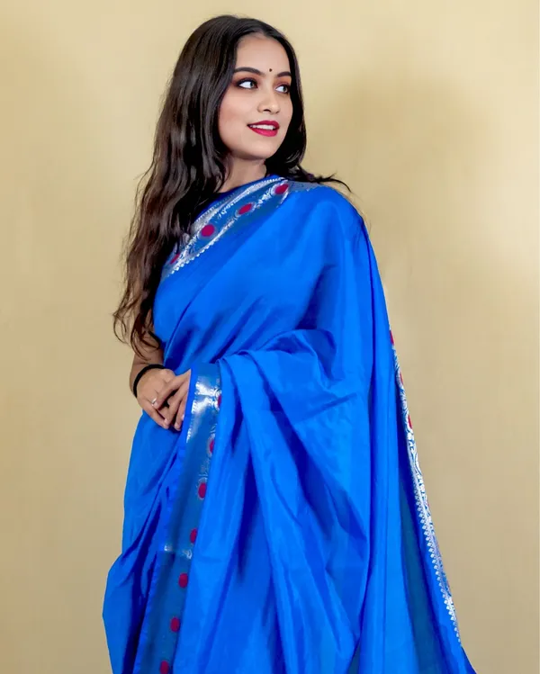 Royal_Blue_Banarasi_Brocade_Raw_Mango_Silk_Saree