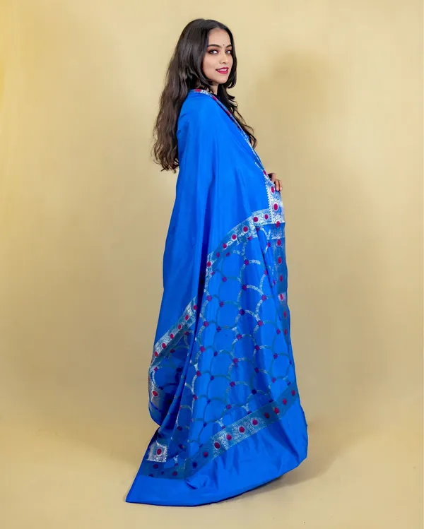 Royal_Blue_Banarasi_Brocade_Raw_Mango_Silk_Saree
