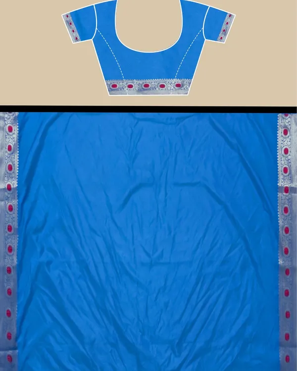 Royal_Blue_Banarasi_Brocade_Raw_Mango_Silk_Saree