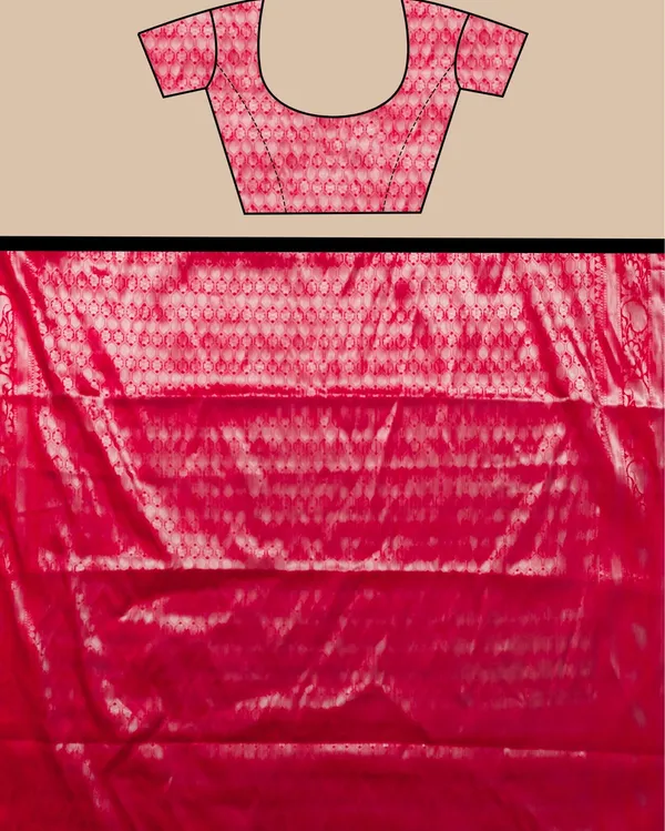 Red_Banarasi_Weaving_Tissue_Silk_Saree