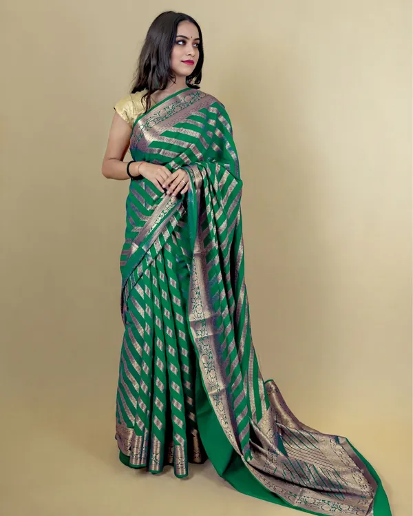 Green_Banarasi_Weaving_Tissue_Silk_Saree
