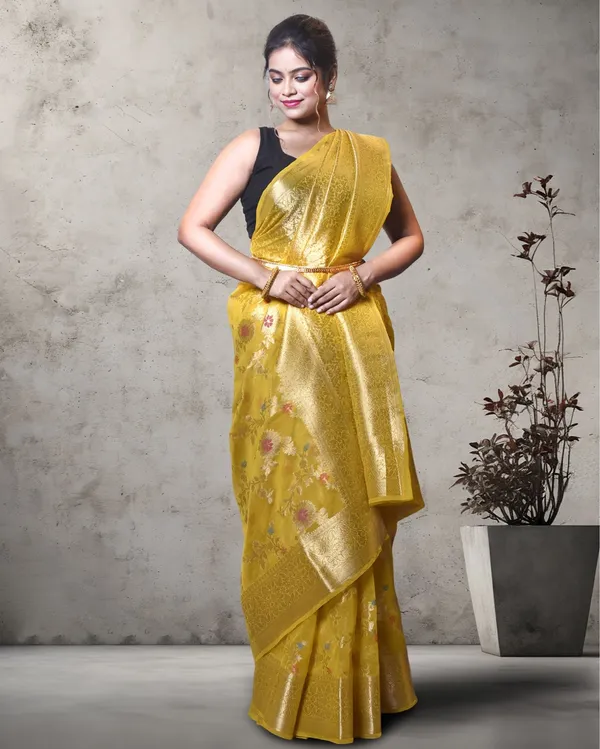 Mustard_Yellow_Banarasi_Weaving_Tissue_Silk_Saree