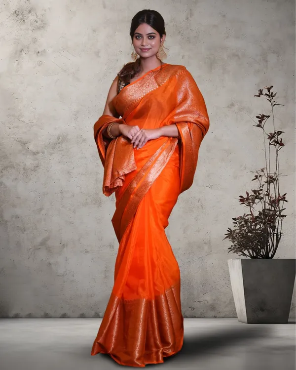Dark_Orange_Banarasi_Weaving_Tissue_Silk_Saree
