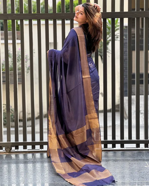 Blue_Akaash_Gamini_Pure_Cotton_Silk_Saree