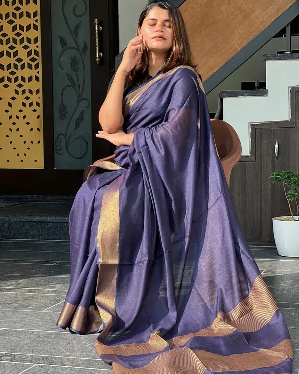 Blue_Akaash_Gamini_Pure_Cotton_Silk_Saree