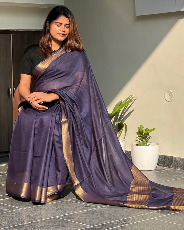 Blue_Akaash_Gamini_Pure_Cotton_Silk_Saree