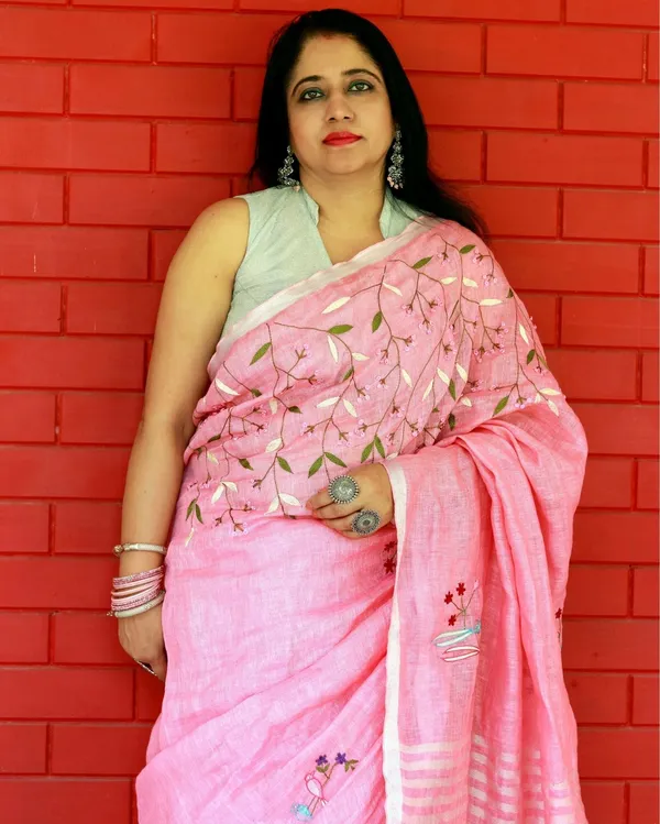 Bhavbheeni_Light_Pink_Embroidered_Saree