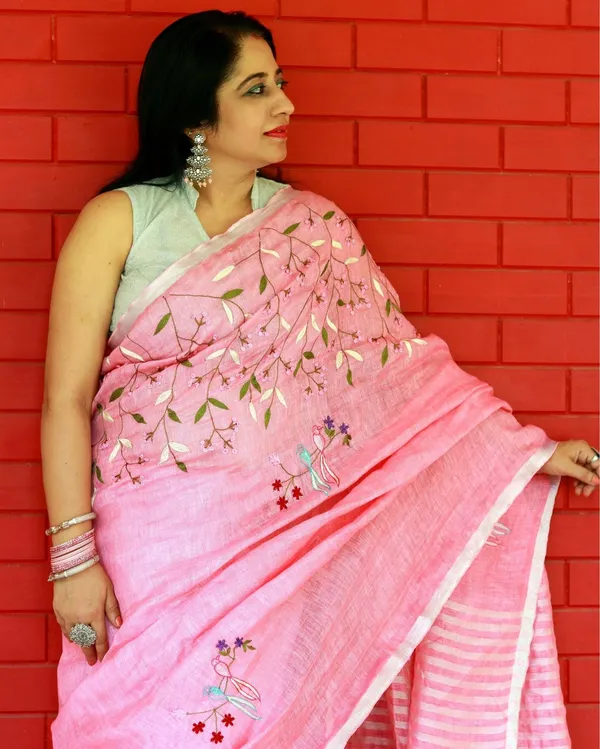 Bhavbheeni_Light_Pink_Embroidered_Saree