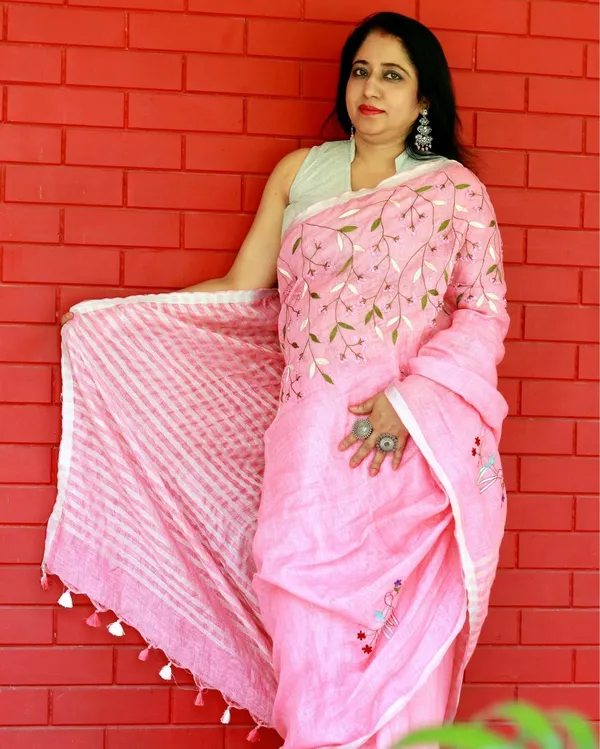 Bhavbheeni_Light_Pink_Embroidered_Saree
