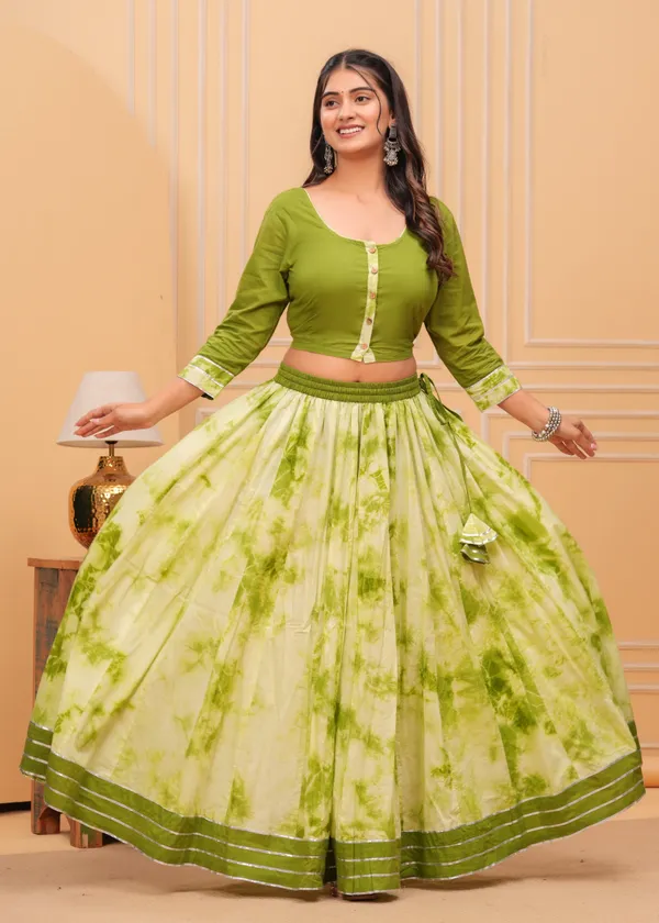 Bright_Green_Dharohar_Block_Printed_Lehanga_Choli_Set