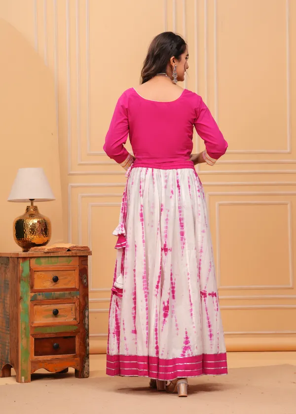 Dharohar_Blockprinted_Pink_&_White_Lehanga_Choli_Set