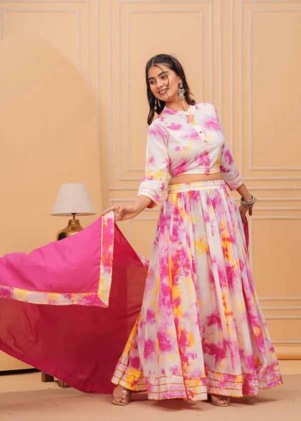 Dharohar_Blockprinted_White_&_Pink_Lehanga_Choli_Set