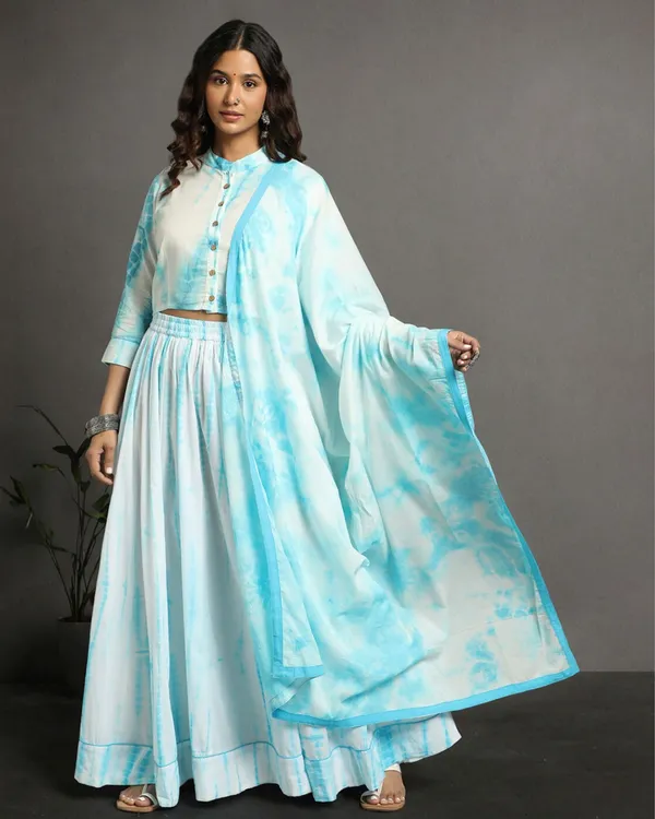 Dharohar_Pure_Cotton_Clean_White_Stitched_Lehanga