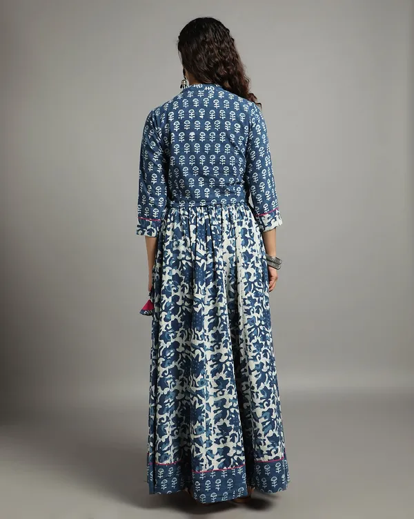 Dharohar_Pure_Cotton_Mystical_Indigo_Stitched_Lehanga