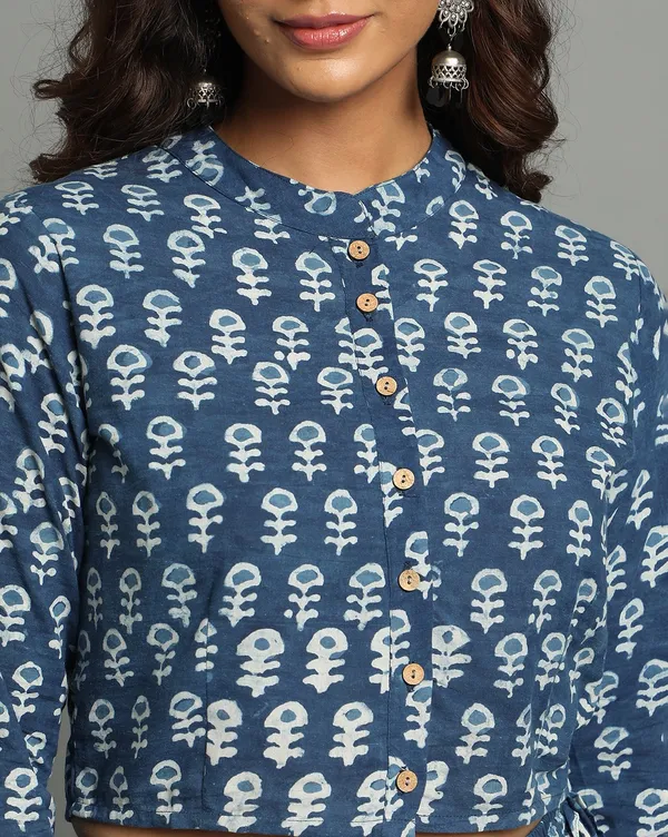 Dharohar_Pure_Cotton_Mystical_Indigo_Stitched_Lehanga