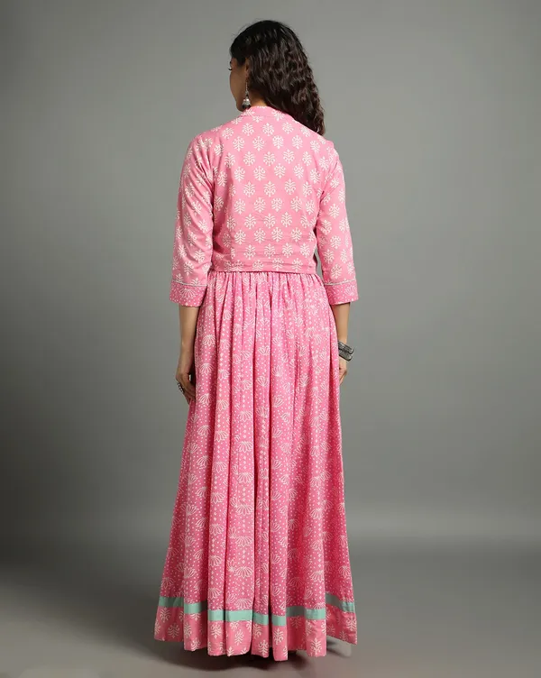 Dharohar_Pure_Cotton_Playful_Pink_Stitched_Lehanga