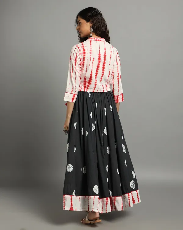 Dharohar_Pure_Cotton_Raven_Black_Stitched_Lehanga
