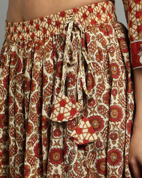 Dharohar_Pure_Cotton_Sunny_Yellow_Stitched_Lehanga