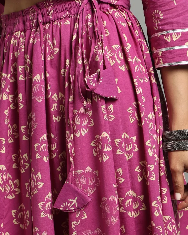 Dharohar_Pure_Cotton_Sweet_Pink_Stitched_Lehanga
