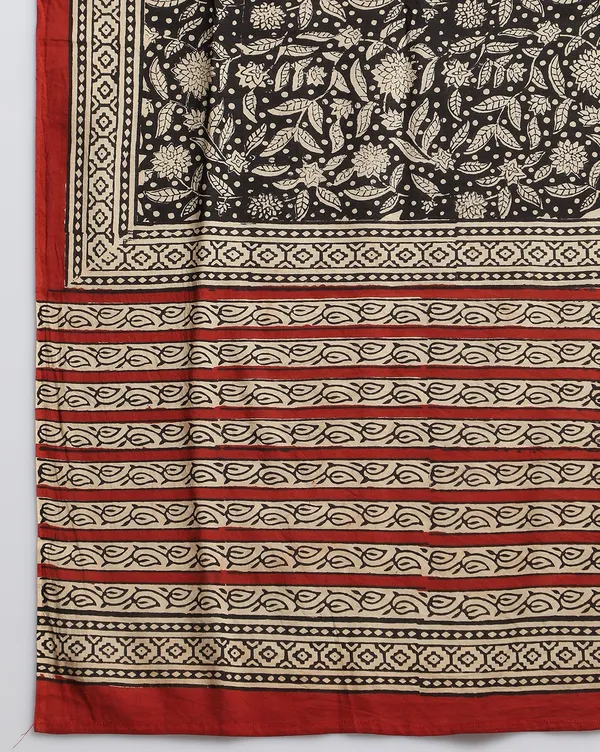 Dharohar_Pure_Cotton_Vibrant_Red_Stitched_Lehanga