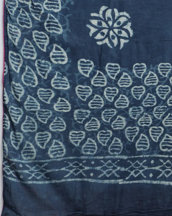Dharohar_Pure_Cotton_Vivid_Indigo_Stitched_Lehanga