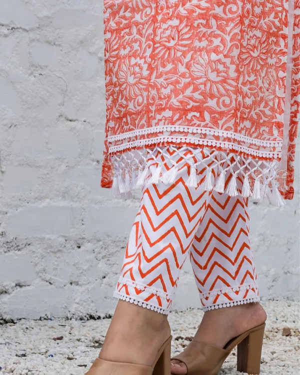 Dilkash_Orange_Printed_Suit