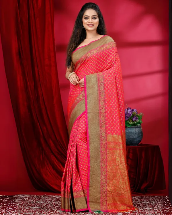 Dulhan_Banarasi_Brocade_Weaving_Pinkish_Red_Saree
