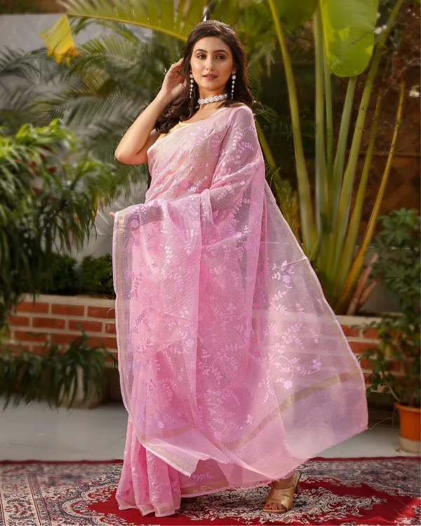 Gehri_Chhaya_Pink_Floral_Embroidery_Saree