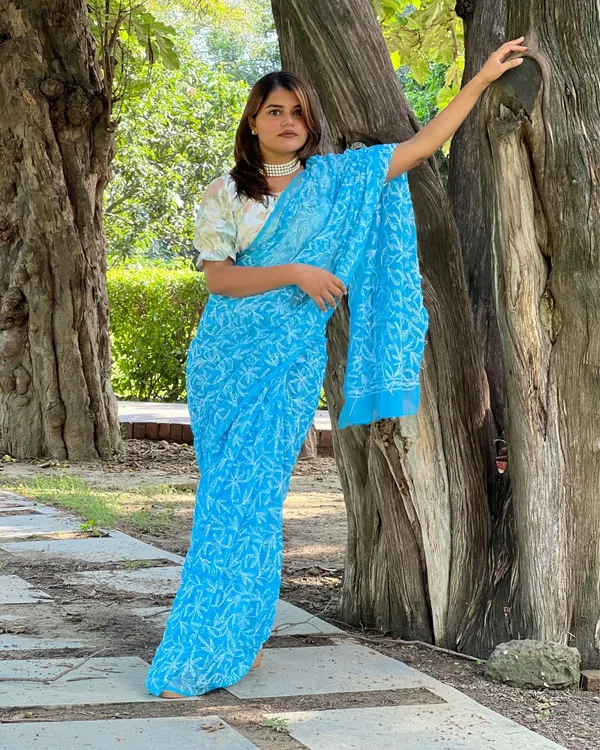 Jalkriti_Blue_Georgette_Saree