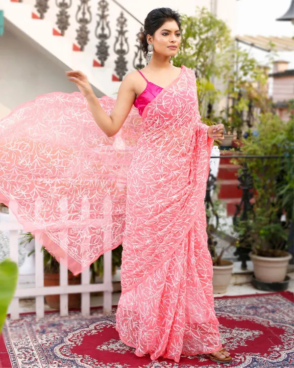 Jalkriti_Candy_Pink_Georgette_Saree