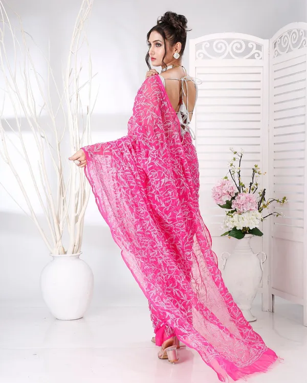 Jalkriti_Dark_Pink_Georgette_Saree