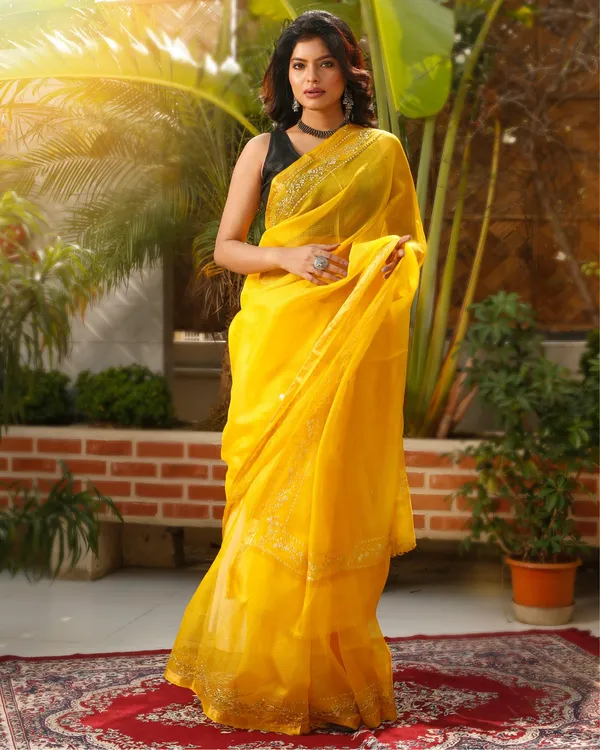 Jhalak_Yellow_Silk_Saree