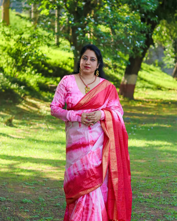Jhilmil_Jhalar_Pink_Shibori_Saree