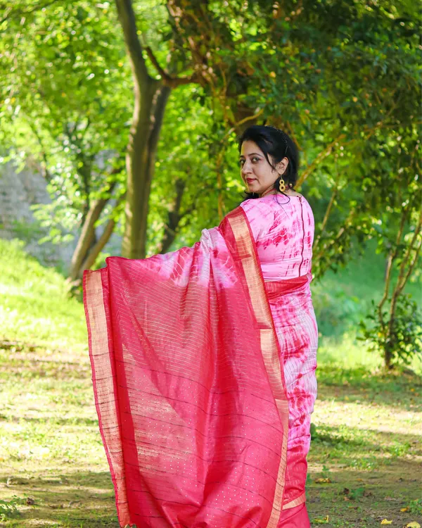 Jhilmil_Jhalar_Pink_Shibori_Saree