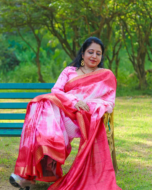 Jhilmil_Jhalar_Pink_Shibori_Saree