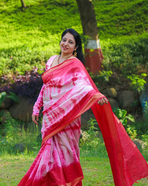 Jhilmil_Jhalar_Pink_Shibori_Saree