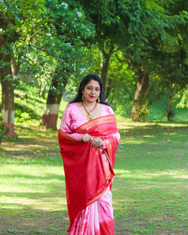 Jhilmil_Jhalar_Pink_Shibori_Saree