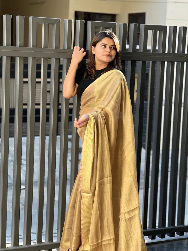 Kundal_Heer_Gold_Hue_Shimmery_Saree